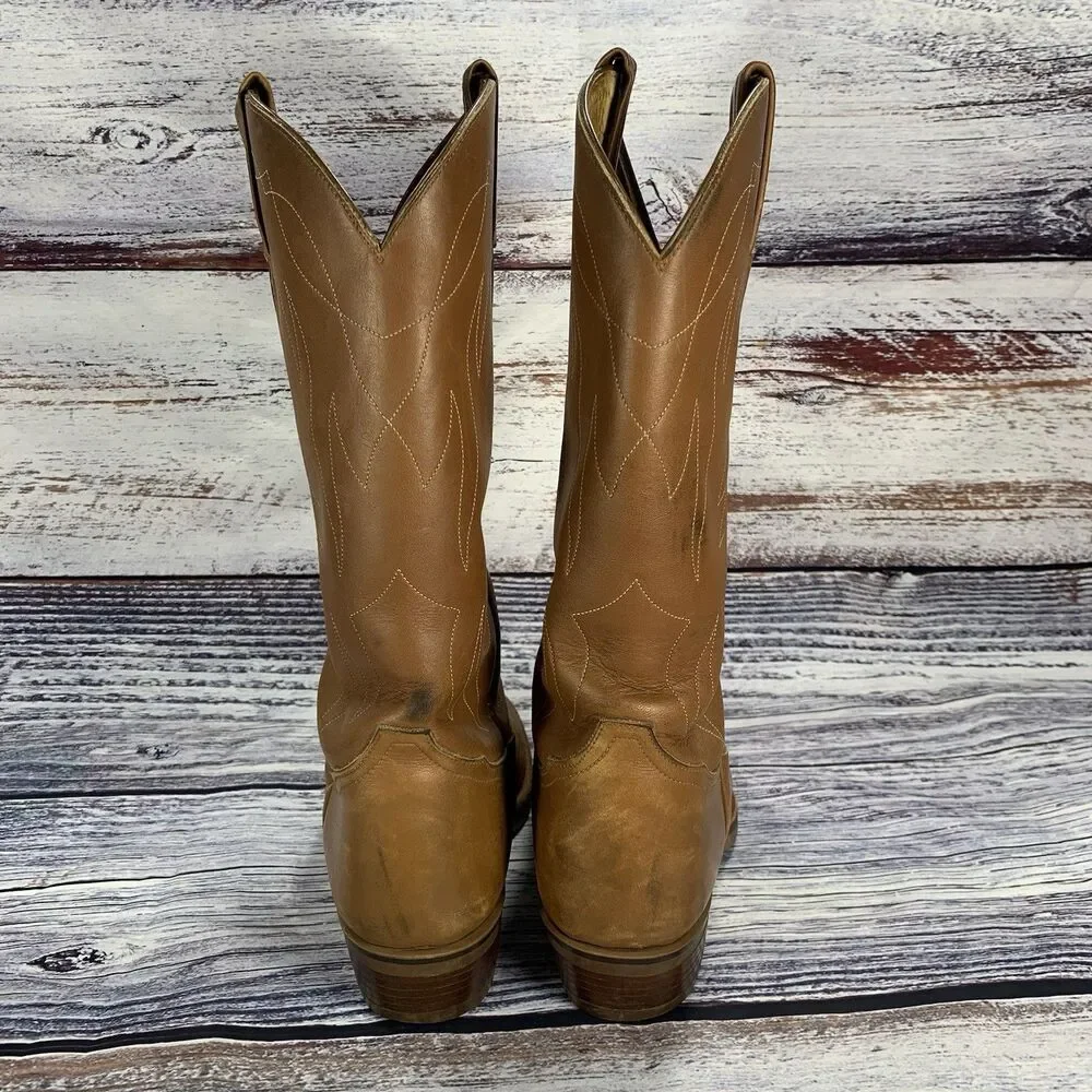 Tony Lama 4013 Brown Leather Western Cowboy Work Boots Men’s 7.5